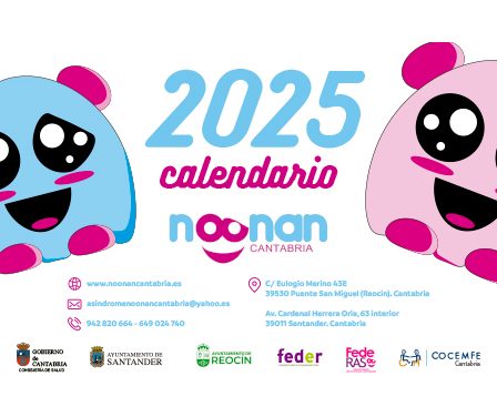 CALENDARIO 2025 SOLIDARIO ASOCIACIÓN SÍNDROME DE NOONAN CANTABRIA