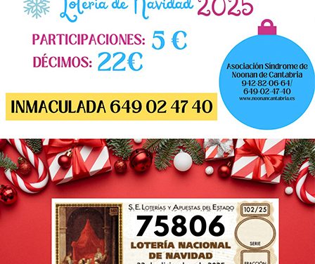 A LA VENTA LA LOTERÍA DE NAVIDAD DE LA ASOCIACIÓN SN