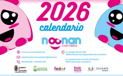 CALENDARIO 2026 SOLIDARIO ASOCIACIÓN SÍNDROME DE NOONAN CANTABRIA