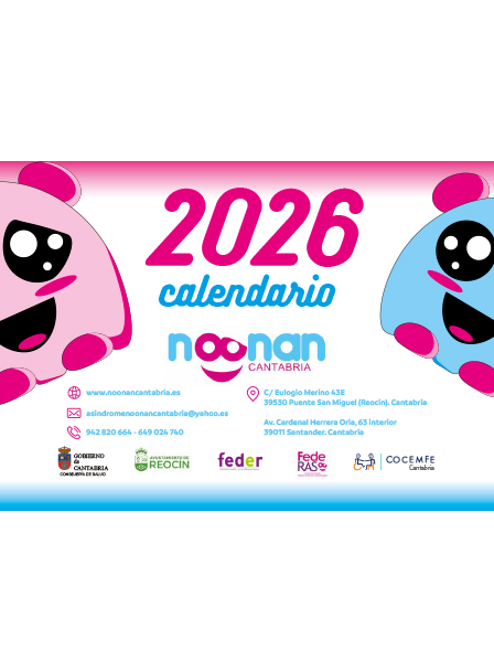 Calendario solidariio año 2026 ASNC