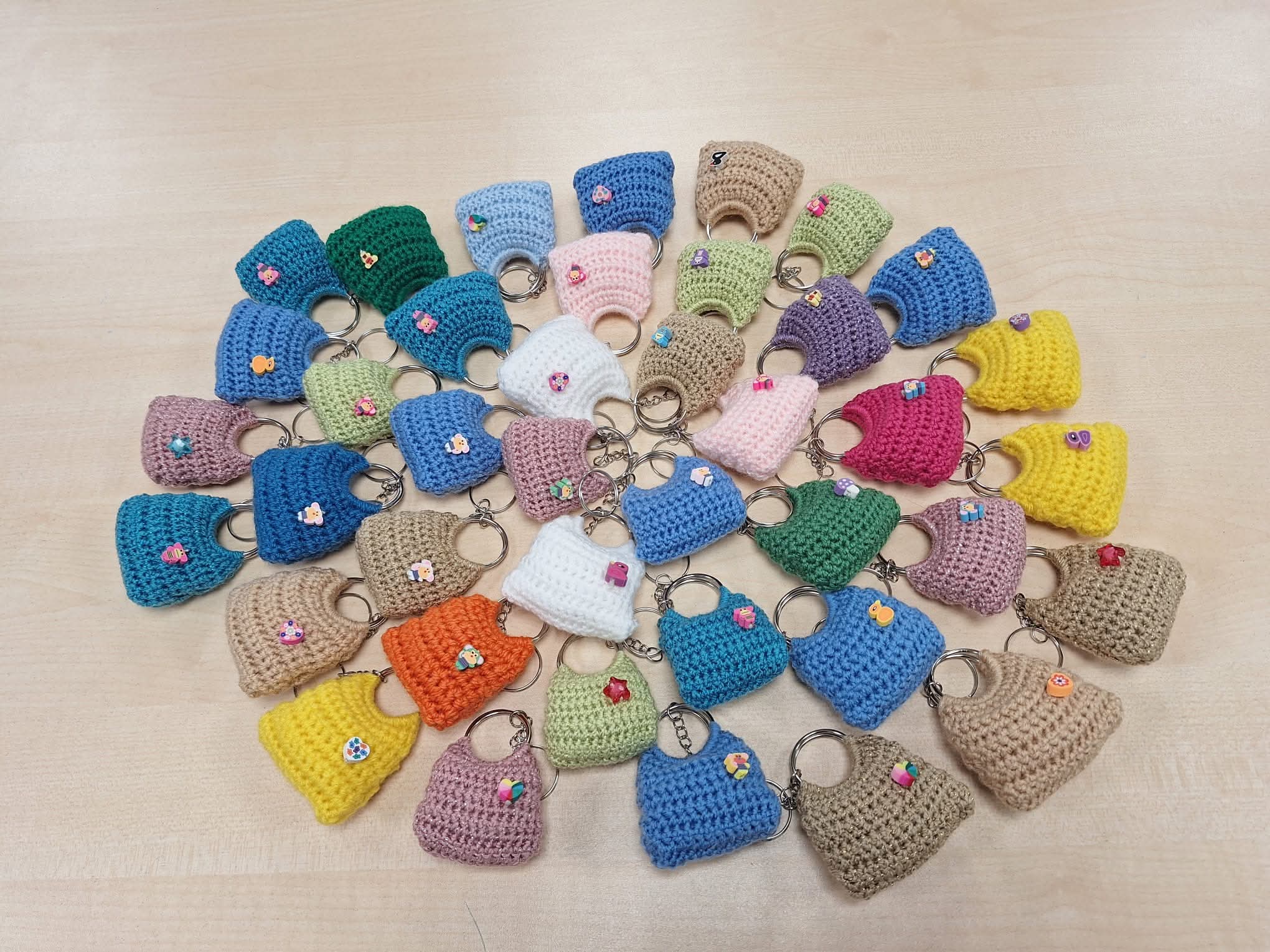 LLaveros crochet bolsitos