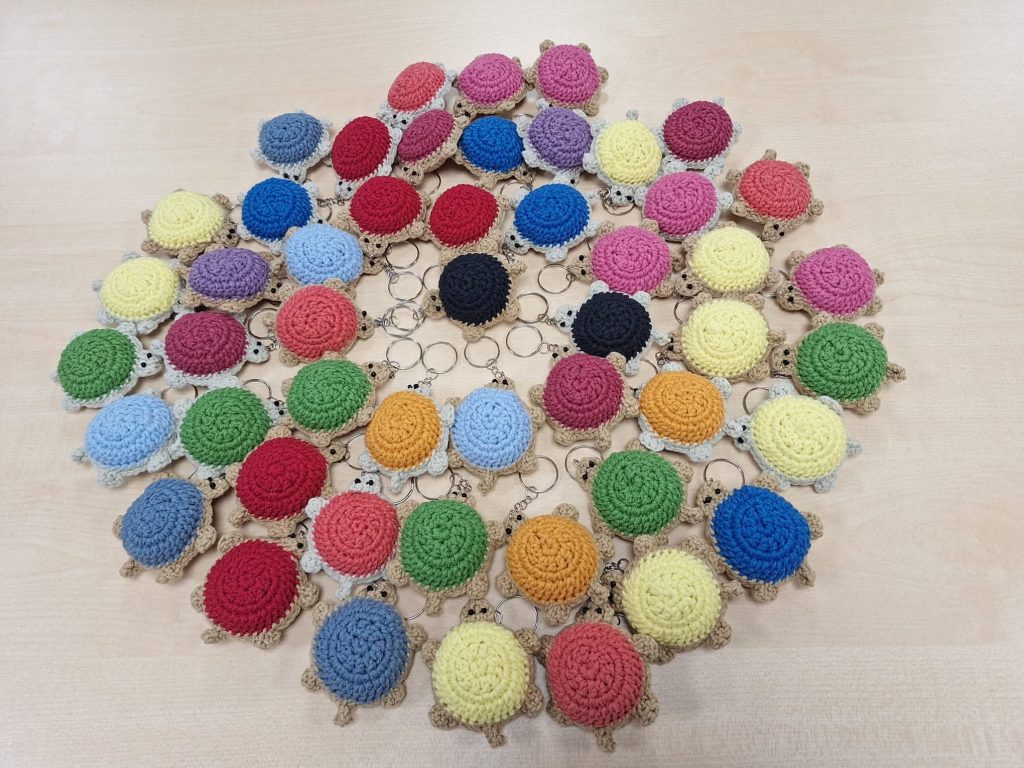 Llaveros crochet Tortuguitas