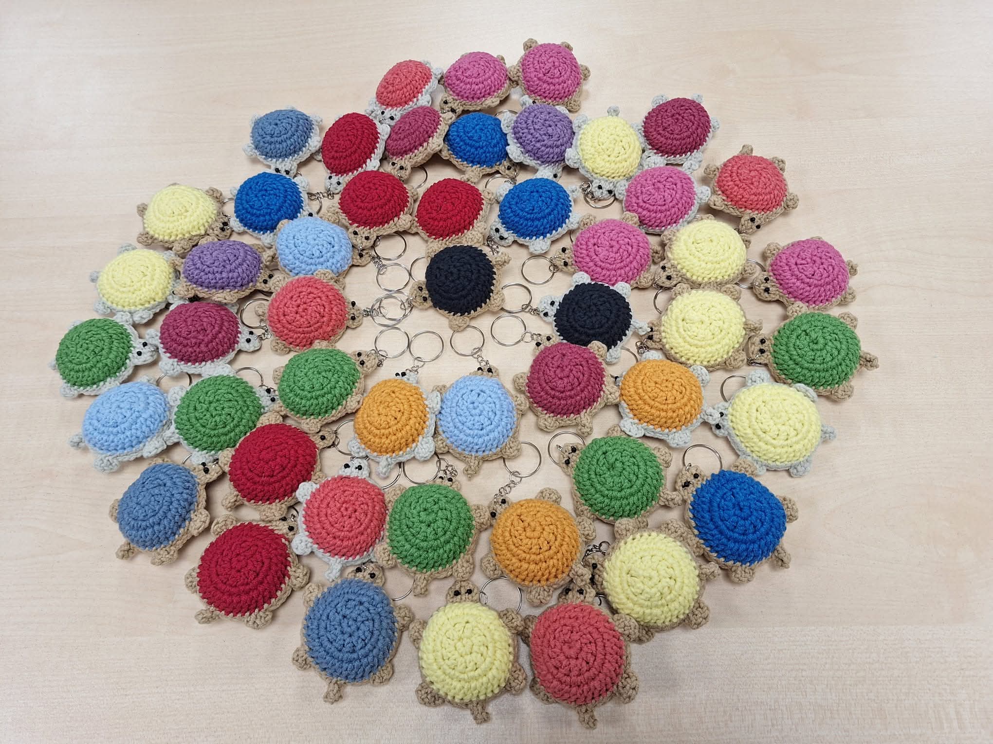 Llaveros crochet Tortuguitas