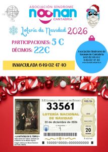 Loteria Navidad Noonan Cantabria 2026