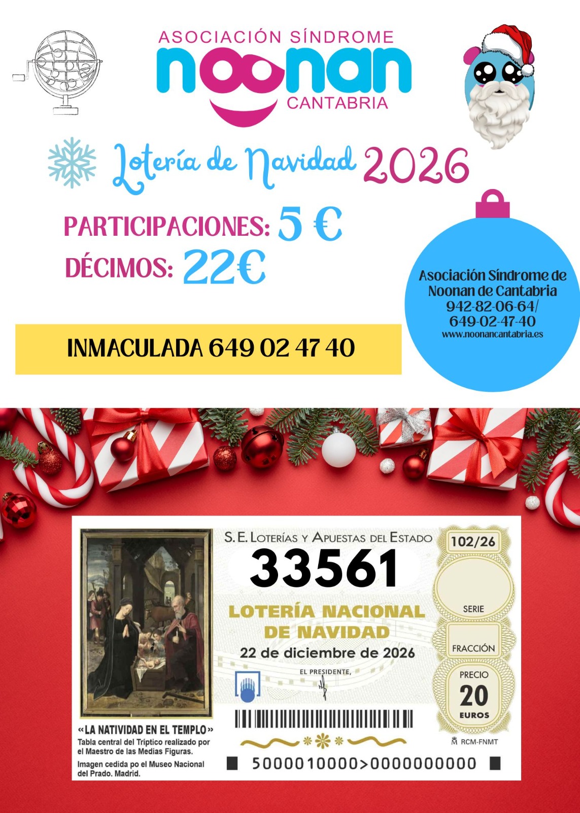 Loteria Navidad Noonan Cantabria 2026 Loteria Navidad Noonan Cantabria 2026